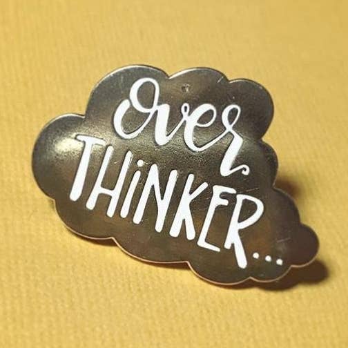 Overthinker Luxus Emaille Pin für den Großhandel von The Little Posy Print Company