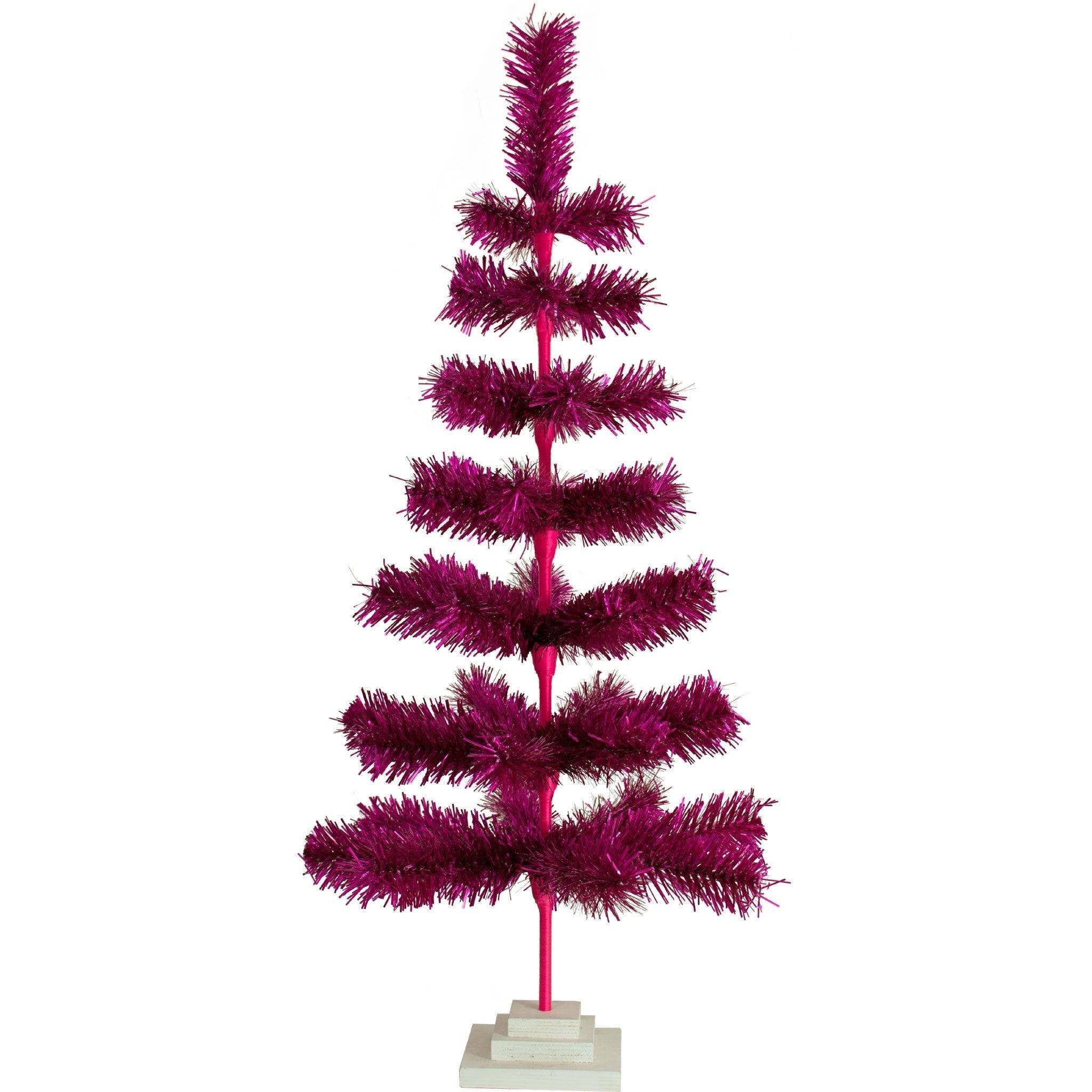 Lee Display - Wholesale Christmas Decoration - Fuchsia Tinsel Christmas Tree9