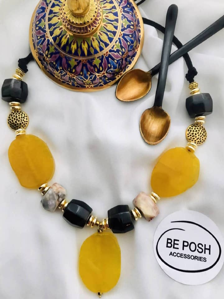 Necklace With Agates for wholesale by Cartooli