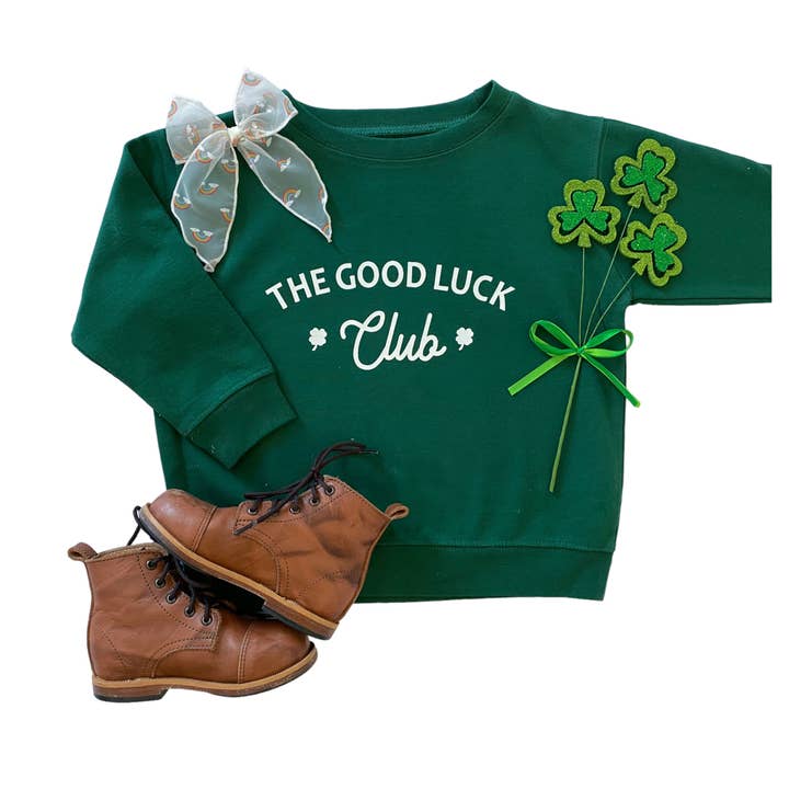 Good Luck Club | Chandail à capuchon pour la Saint-Patrick pour enfants pour la vente par Holland Ave Clothing