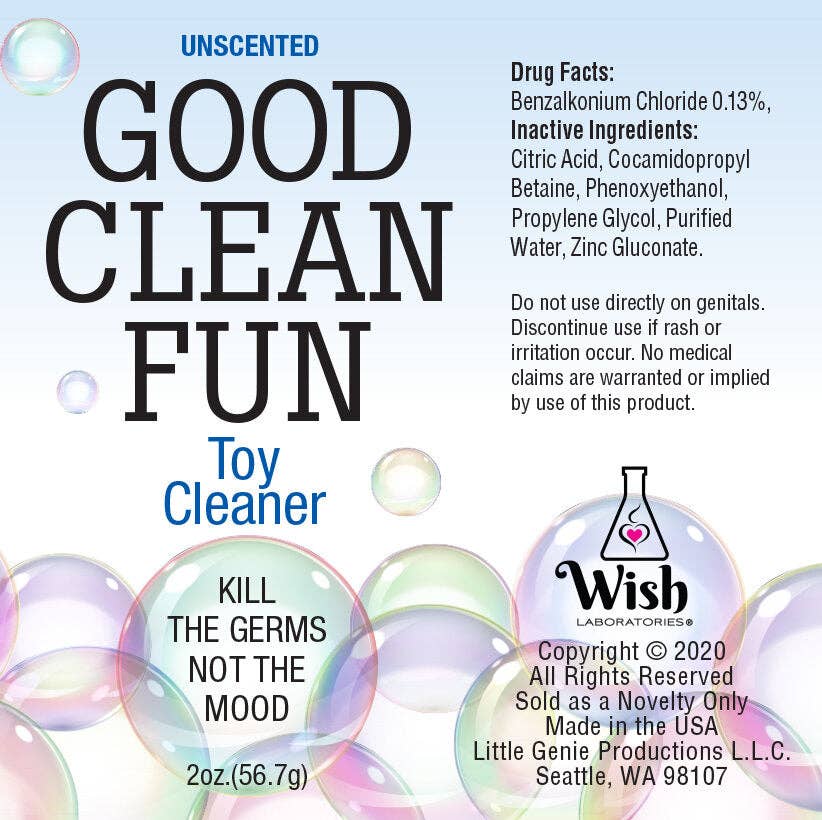 Little Genie Productions - Wholesale Seksspeeltje - Good Clean Fun Speelgoedreiniger - Geurloos, 2oz2