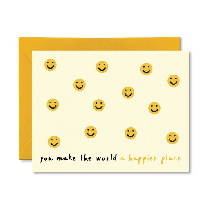 Pretty by Her - Wholesale Everyday Greeting Card - You Make The World A Happier Place Card0