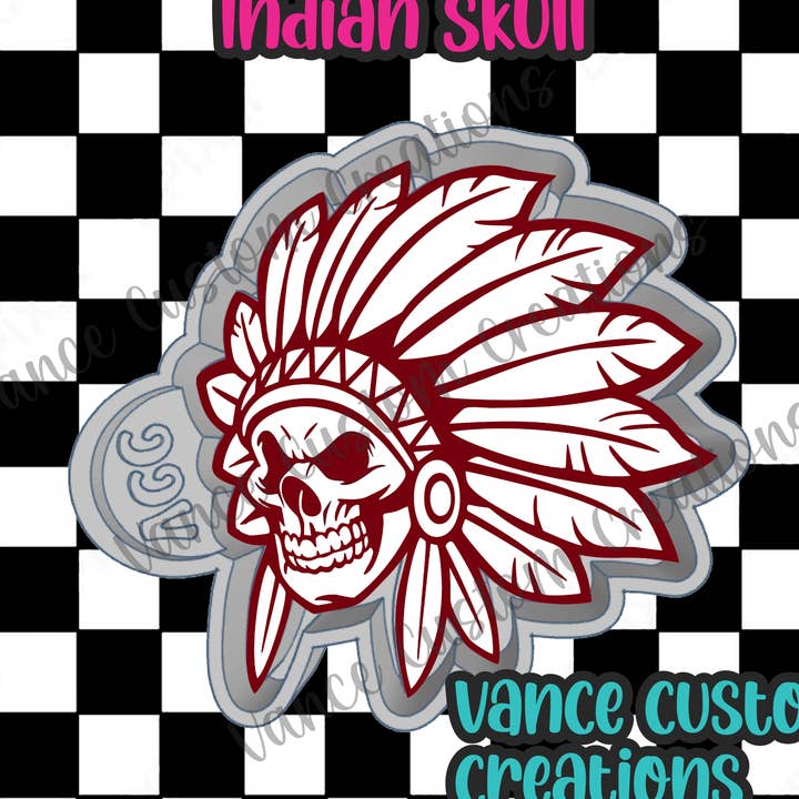 Vance Custom Creations - Wholesale Craft Supplies - Indian Skull Freshie Mold0