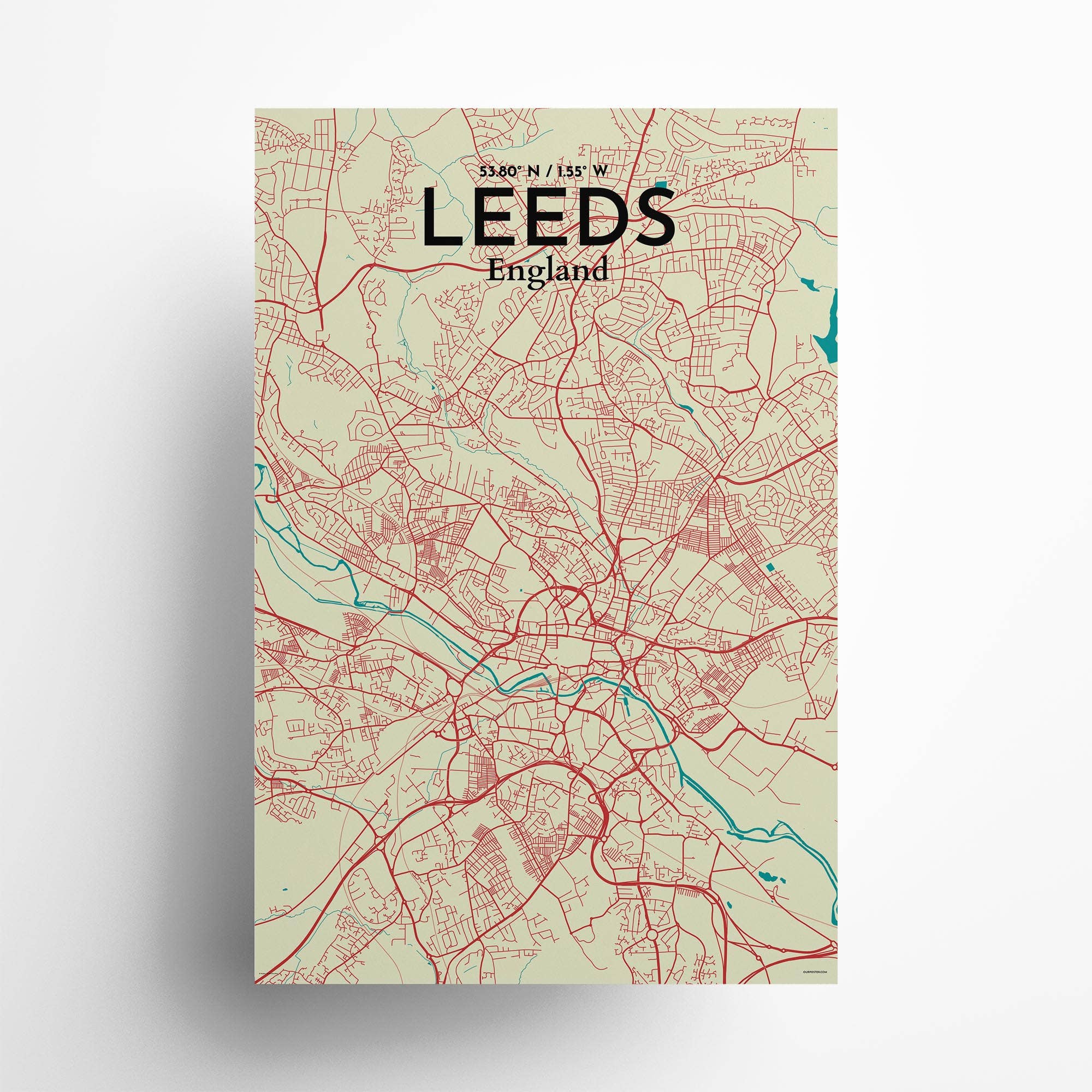 OurPoster.com – wholesale Poster – Leeds karta affisch88