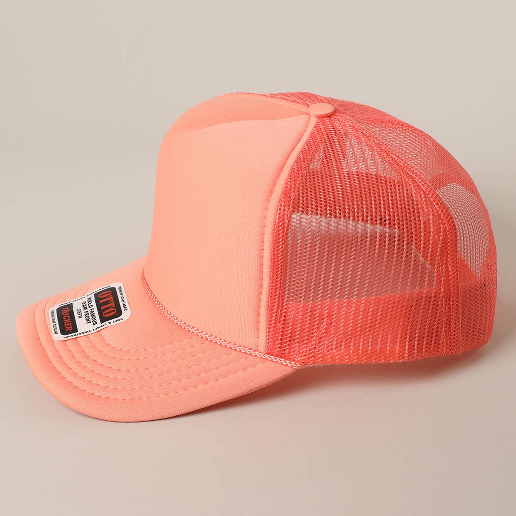 Fashion City - Wholesale Trucker Hat - Unisex - Solid Color OTTO 5-Panel Foam Mesh Back Trucker Hat49