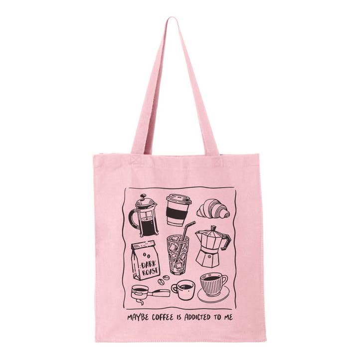 Lucky Luna Apparel - Wholesale Tote bag – Women's - Maybe Coffee Is Addicted To Me Tote Bag1