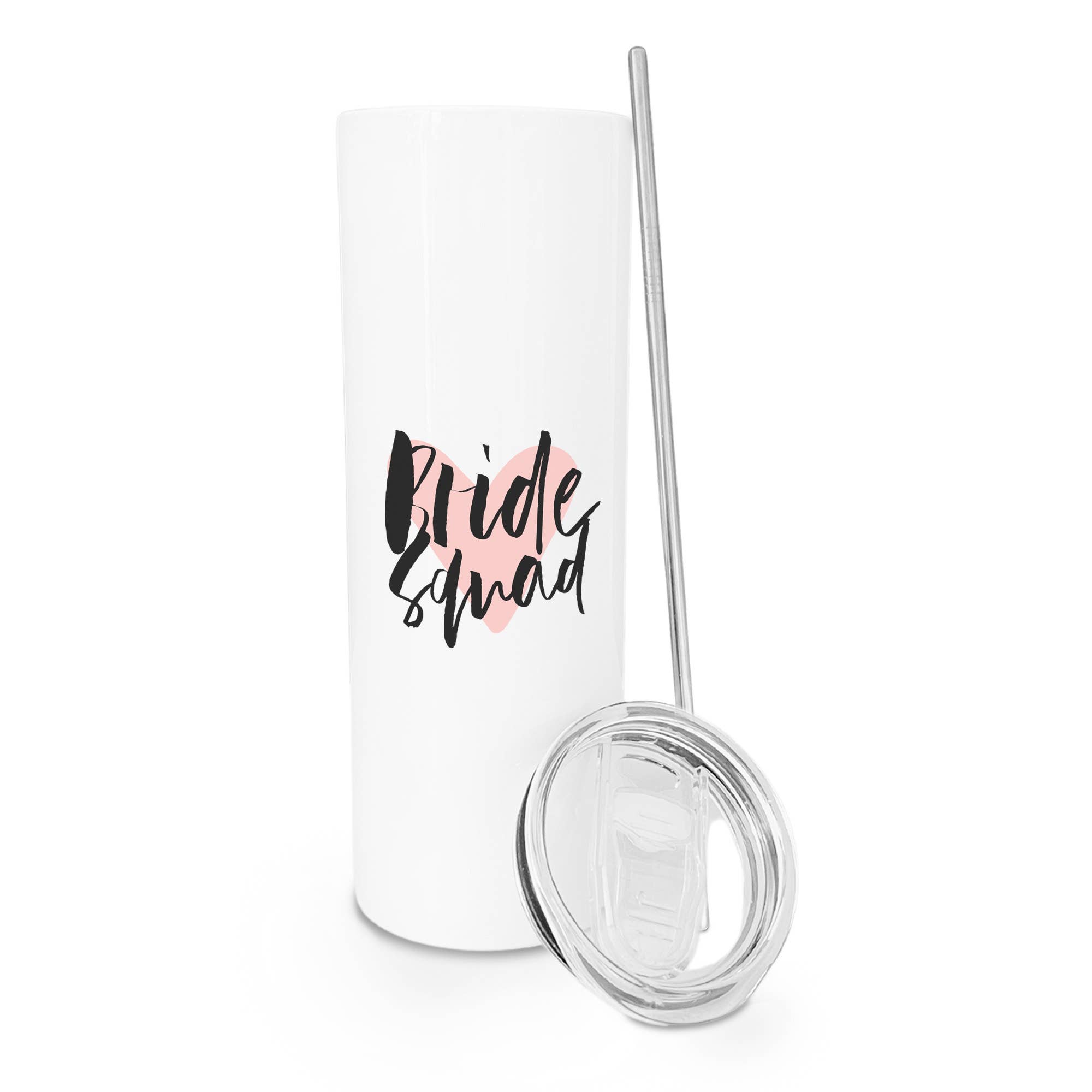 The Cotton & Canvas Co. - Wholesale Insulated Mug/Tumbler - Bride Squad Skinny Stainless Steel Wedding Tumbler1