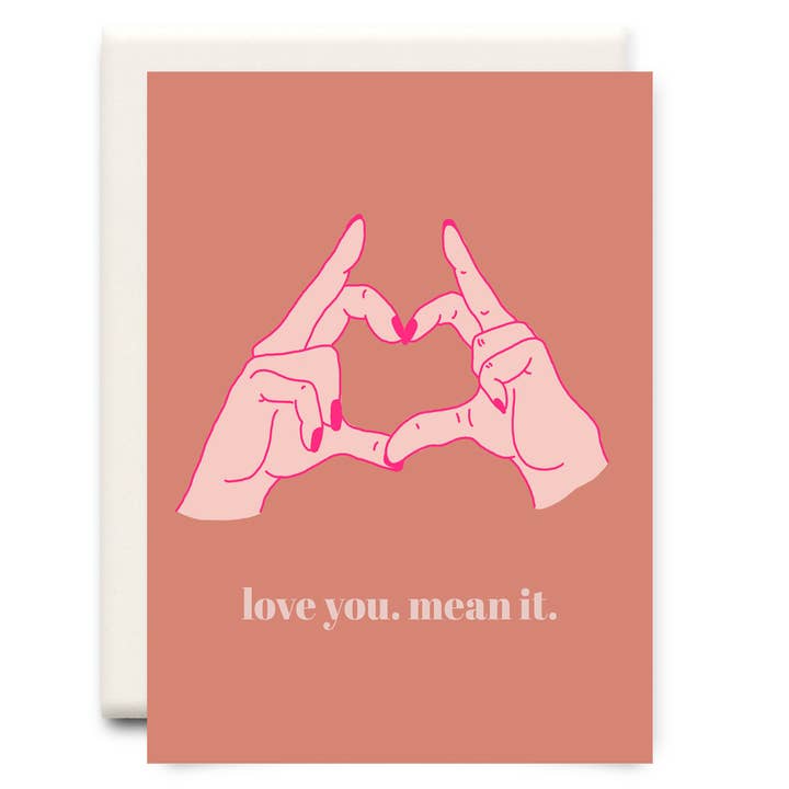 Love You Mean It | Valentines Greeting Card for wholesale by Inkwell Cards