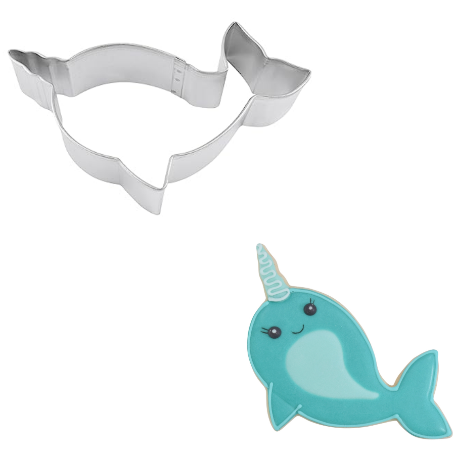 R&M International - Vendita all'ingrosso Stampi per biscotti - Formina per biscotti Narwhal (4,5 pollici)0