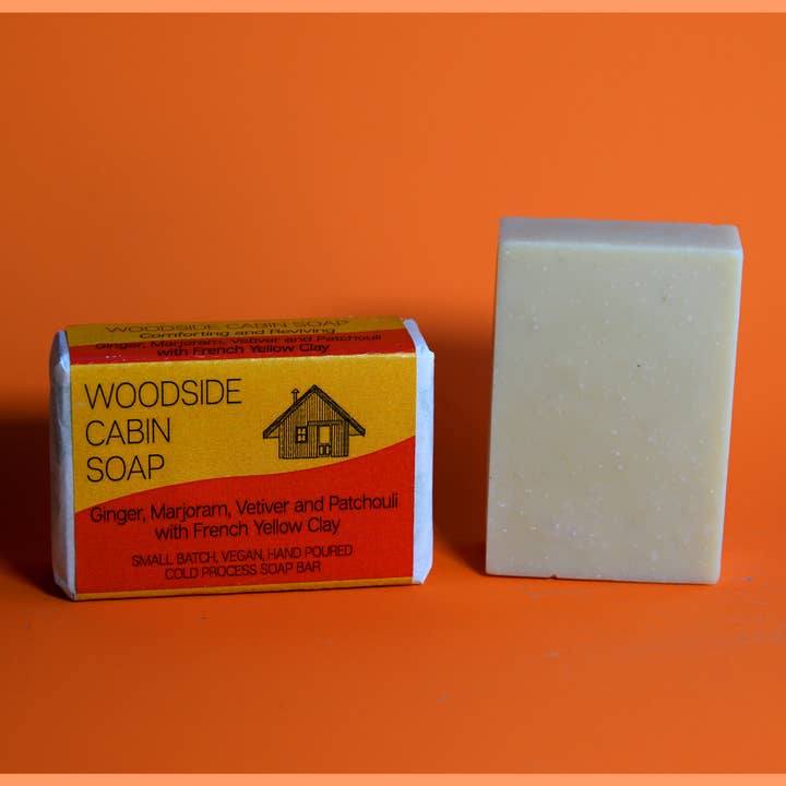Ginger, Marjoram, Vetiver, Patchouli with French Yellow Clay for wholesale by Woodside Cabin Soap