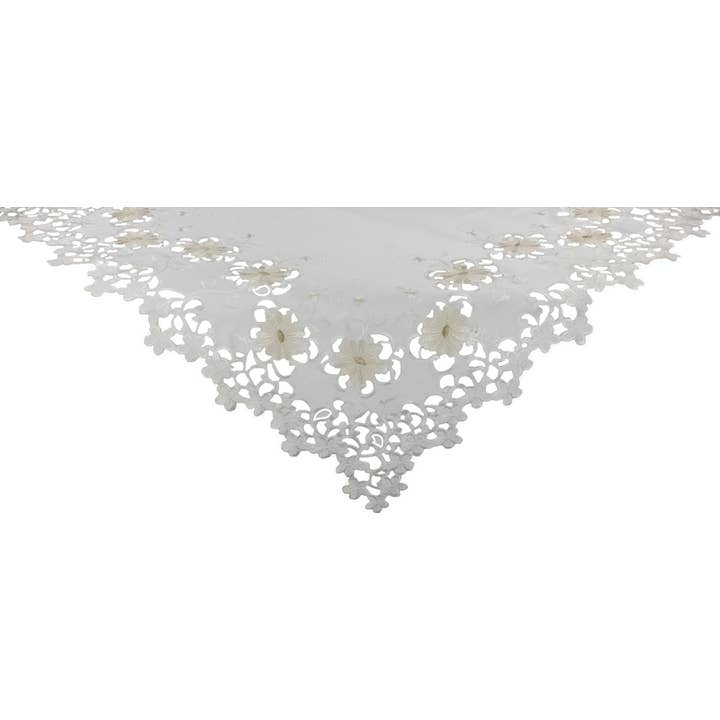 34" X 34" Daisy Divine Table Topper for wholesale by Xia Home Fashions & Manor Luxe