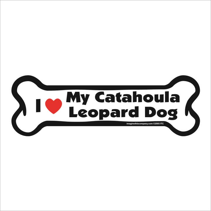 I Love My Catahoula Leopard Cão - Íman Carro Osso por atacado de Imagine This Company