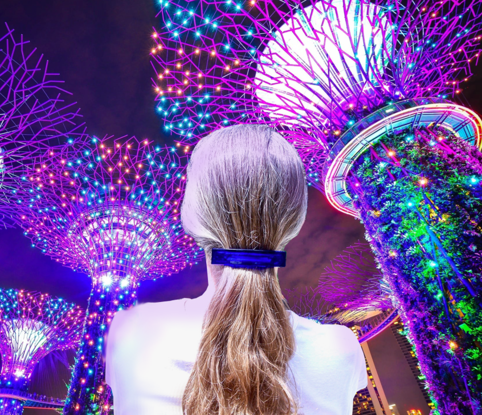 Glass Town USA - Wholesale Barrette - Women's - Barrettes Stained Glass Cool Colors Large Size8