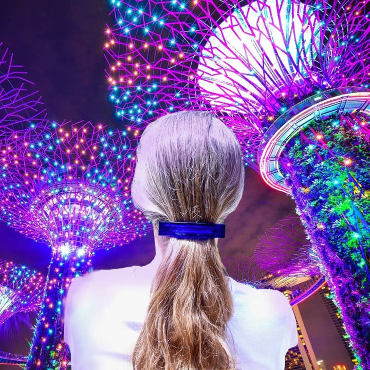 Glass Town USA - Wholesale Barrette - Women's - Barrettes Stained Glass Cool Colors Large Size8