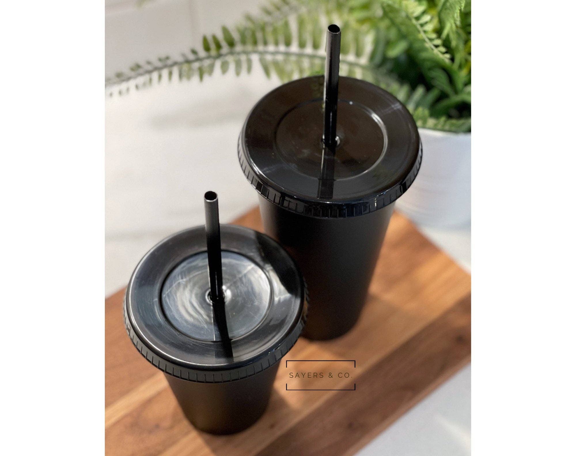 Sayers & Co. - Wholesale Drinking Glass/Cup - Matte Black Blank Cold Cup, wholesale, vinyl epoxy glitter sticker5