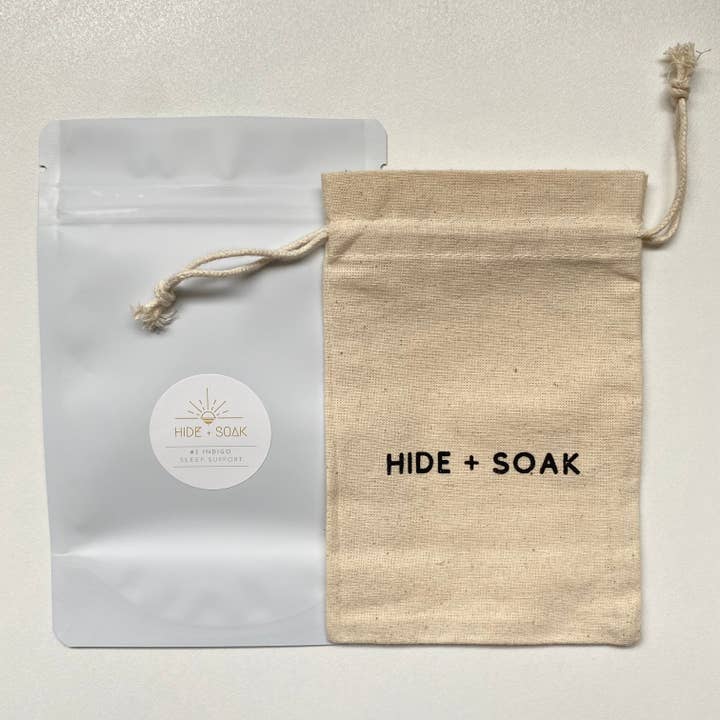 Hide + Soak | Luxurious Bath Salt Soaks & Magnesium Oil - Wholesale Bath Salts - #3 Indigo - Sleep Support - Magnesium Bath Salts