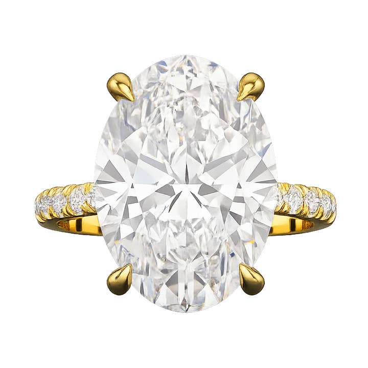 8 karat oval diamant forlovelsesring for engroshandel hos Evara Jewelry