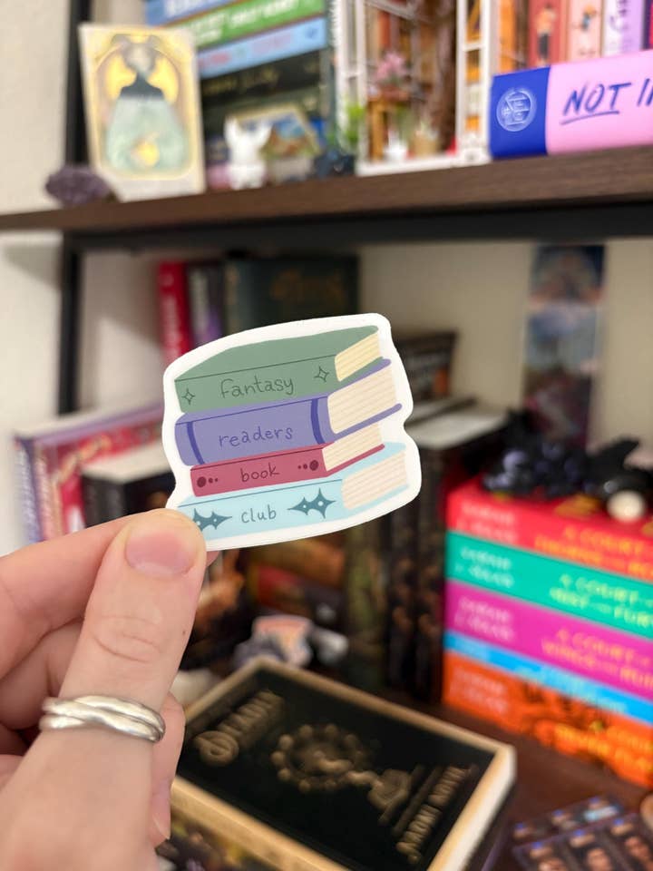 Fantasy Readers Bokklubb Klistermärke för wholesale av Live Inside Pages Shop