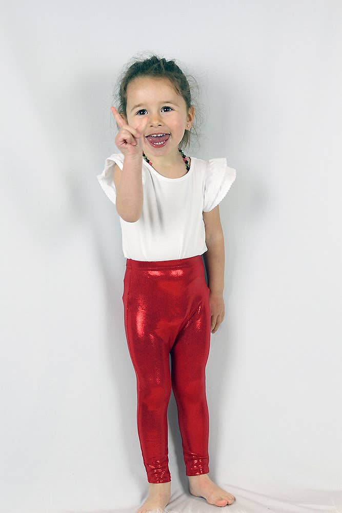 Interlock leggings with fusible rhinestones in Multicolor for for Girls |  Dolce&Gabbana®