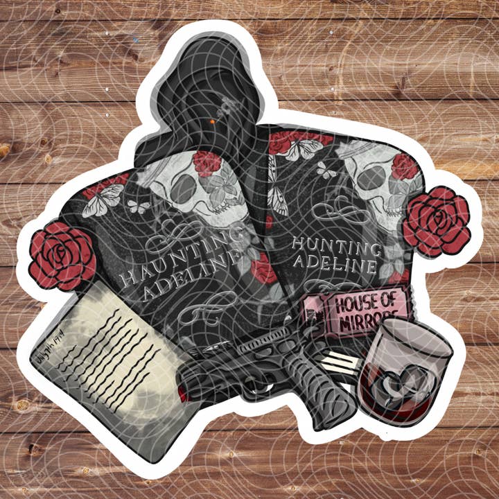 3" Haunting Adeline Books Collage Dark Romance Vinyl Sticker for wholesale by The Geek Boutique