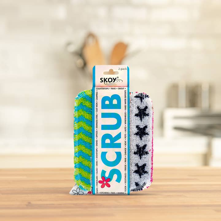 Skoy Enterprises, LLC - Vendita all'ingrosso Spugnetta per pulire - Skoy Scrub confezione da 12 (SK401) in CDU5