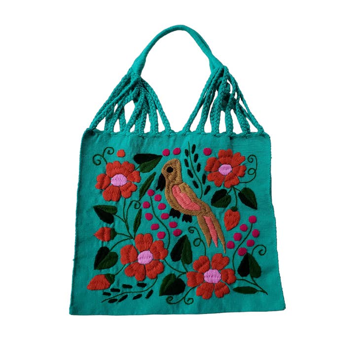The Little Pueblo - Wholesale Tote Bag - Women's - Embroidered Mexican Woven Tote Bag7