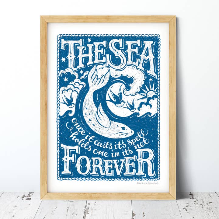 The Sea Nautical Print for wholesale by Alexandra Snowdon