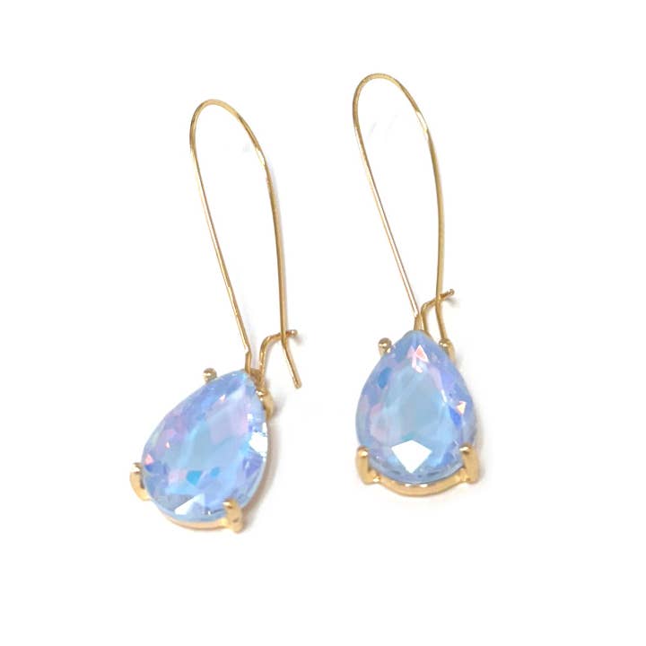 StarryNYC - Wholesale Dangle Earrings - Teardrop Glass Bead 14mm x 18mm w/ Kidney Wire Earrings32