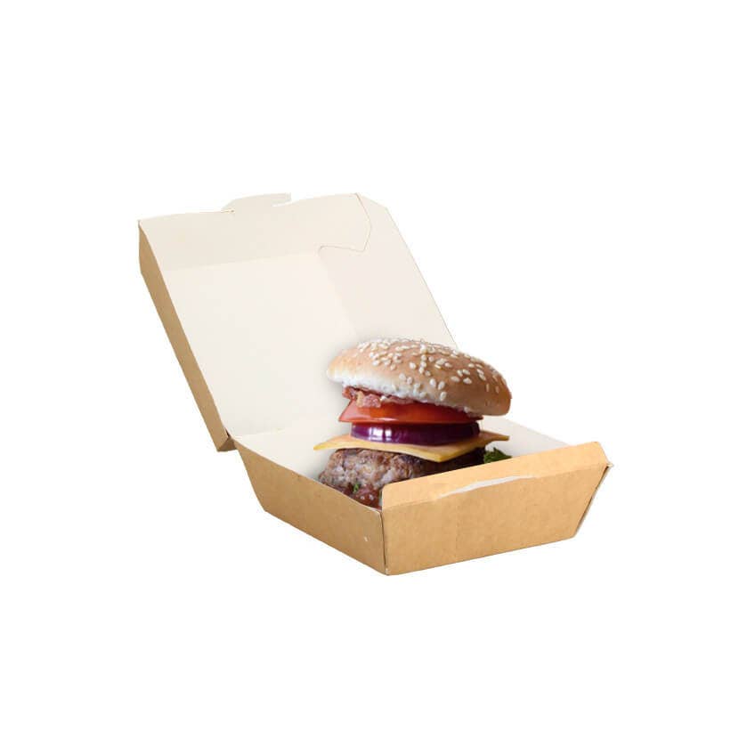 PUNTOQPACK - Wholesale Food Storage Container - Kraft Cardboard Boxes For Small Burgers0