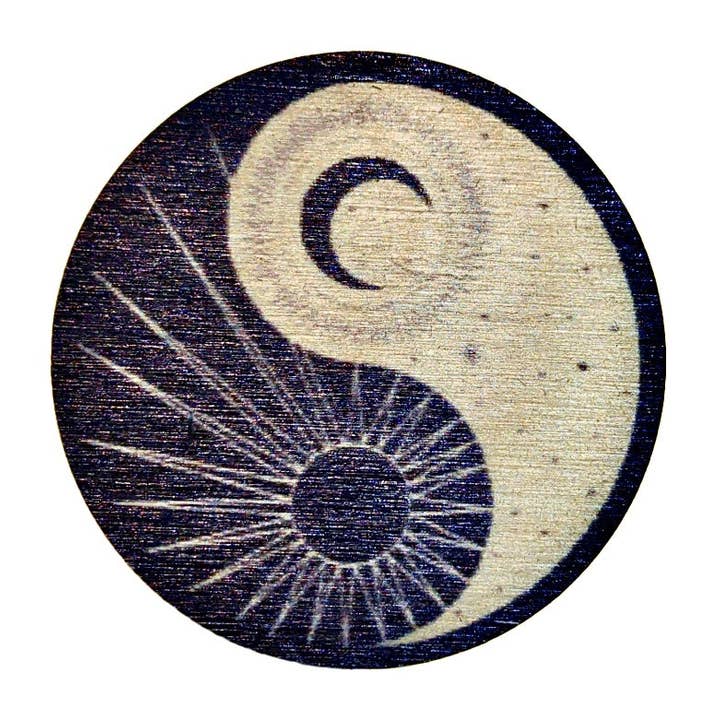 Yin Yang Sun Moon Magnet/Keychain for wholesale by Rock Lion Goods