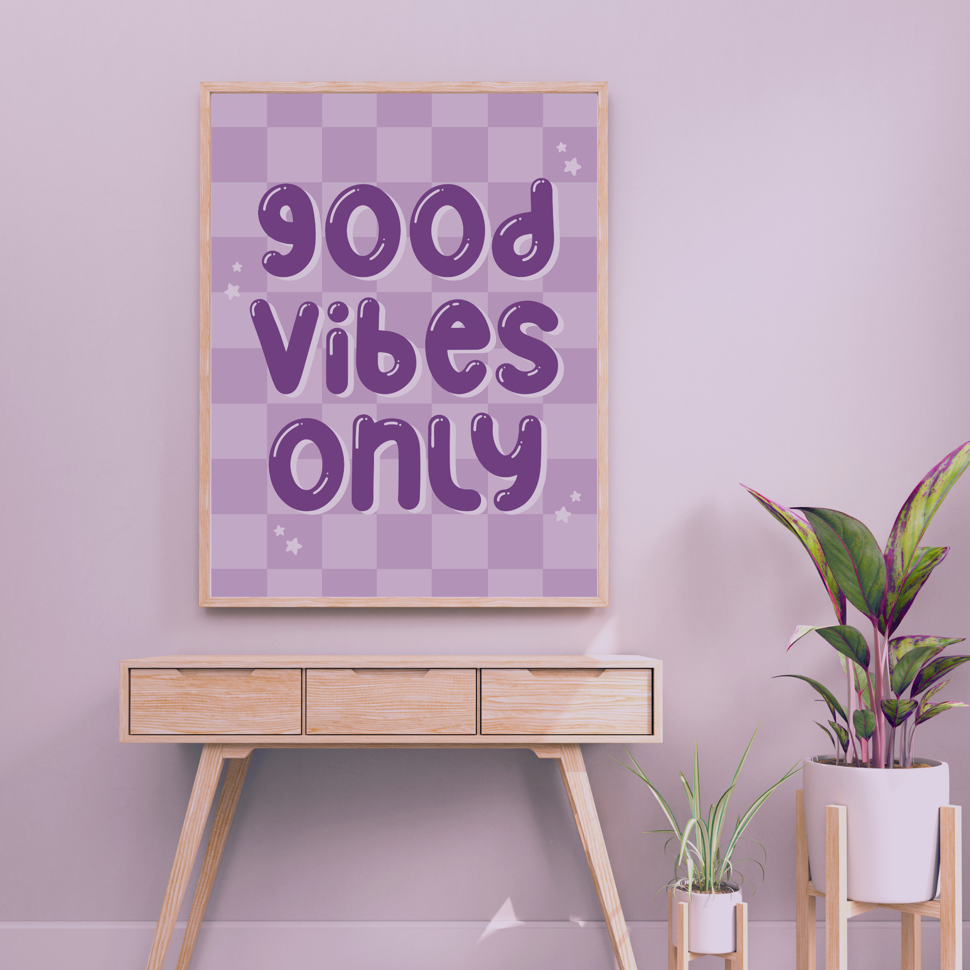 Rosage Studio - Vente Affiche d'art - Impression murale « Good Vibes Only »1