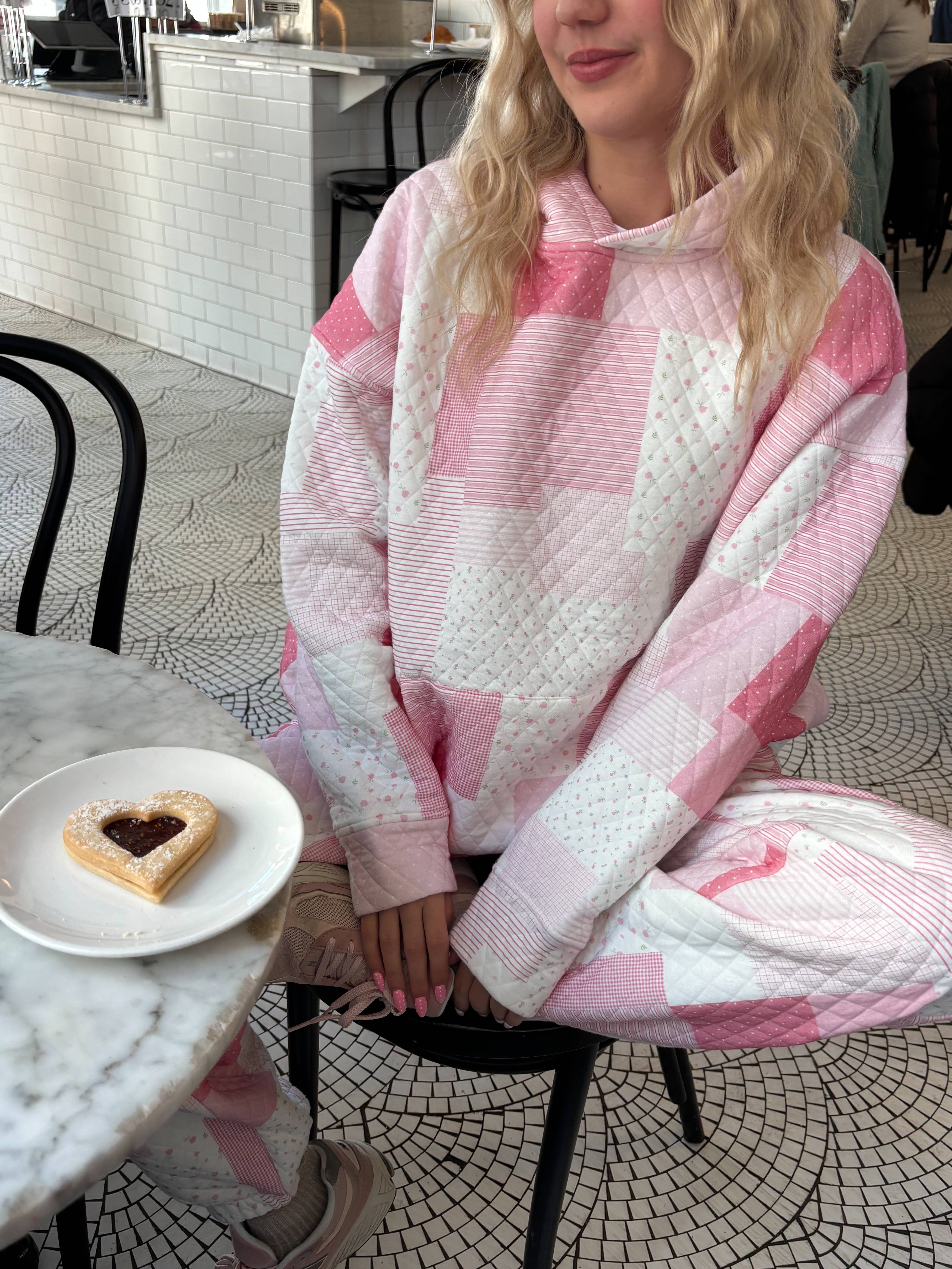 Sunkissed Coconut - Wholesale Hoodie - Women's - Margo Quilted Patchwork Hoodie23