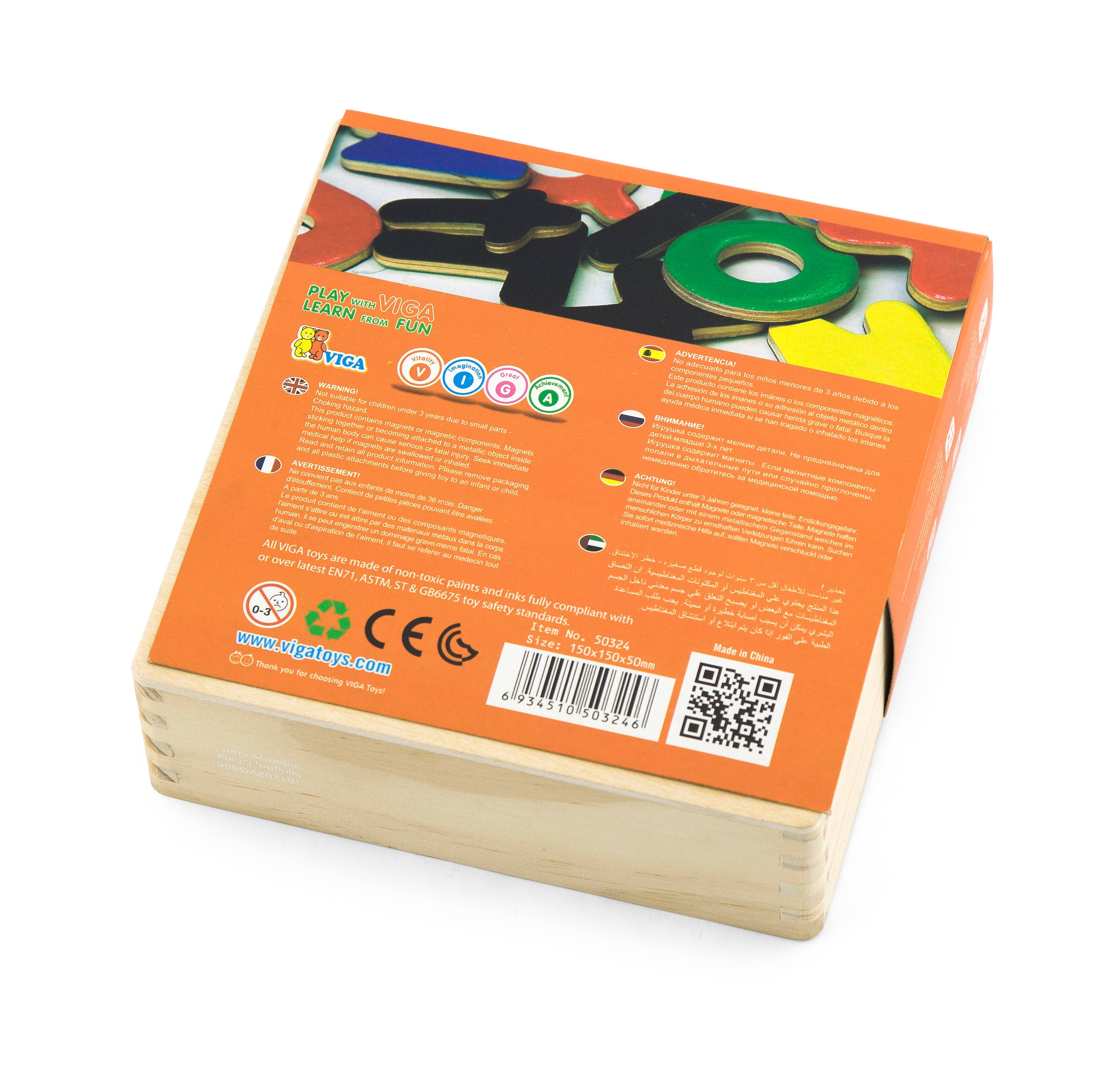 Trade Toys Limited - Vente Lot de jouets – enfant - Lot de 52 lettres magnétiques Viga3