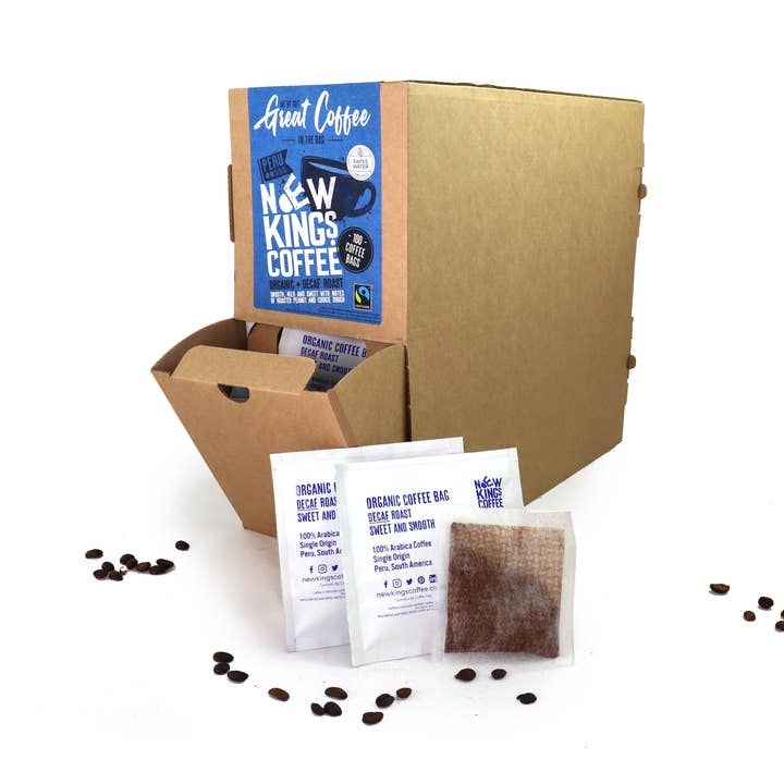 Decaf Roast Coffee Bags - Organic and Fairtrade - Loose for wholesale by New Kings Coffee