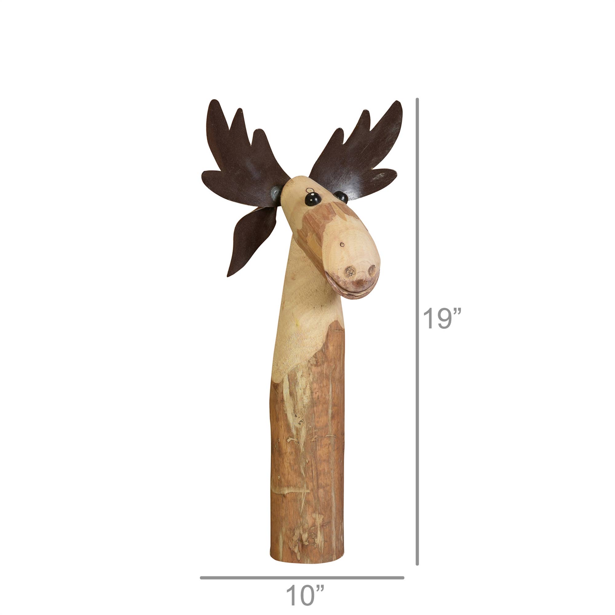 HomArt - Wholesale Decorative Tabletop Object - Moose, Wood & Metal - Med1