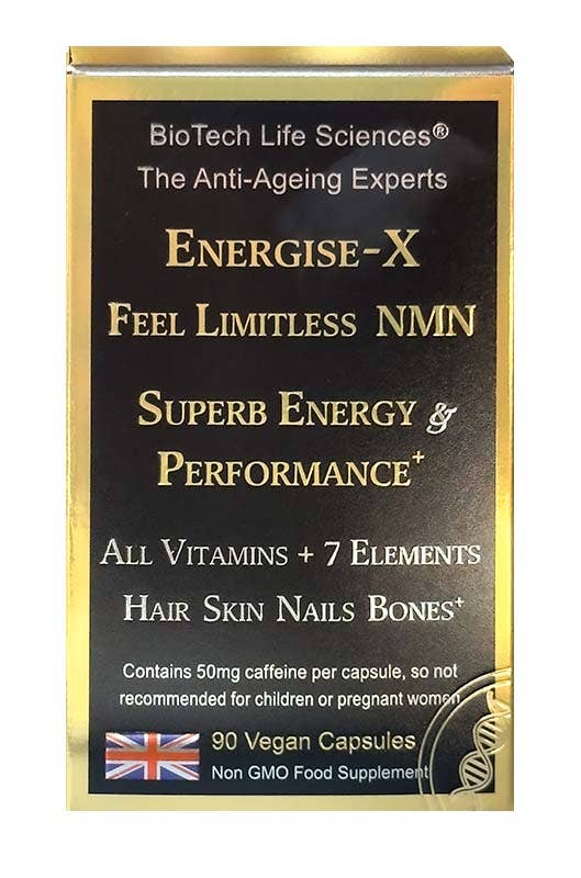 BioTech Life Sciences - Venta al por mayor Suplementos/vitaminas para beber - Cápsulas de NMN Resveratrol CoQ10 vitaminas de Té Verde: Energise-X0