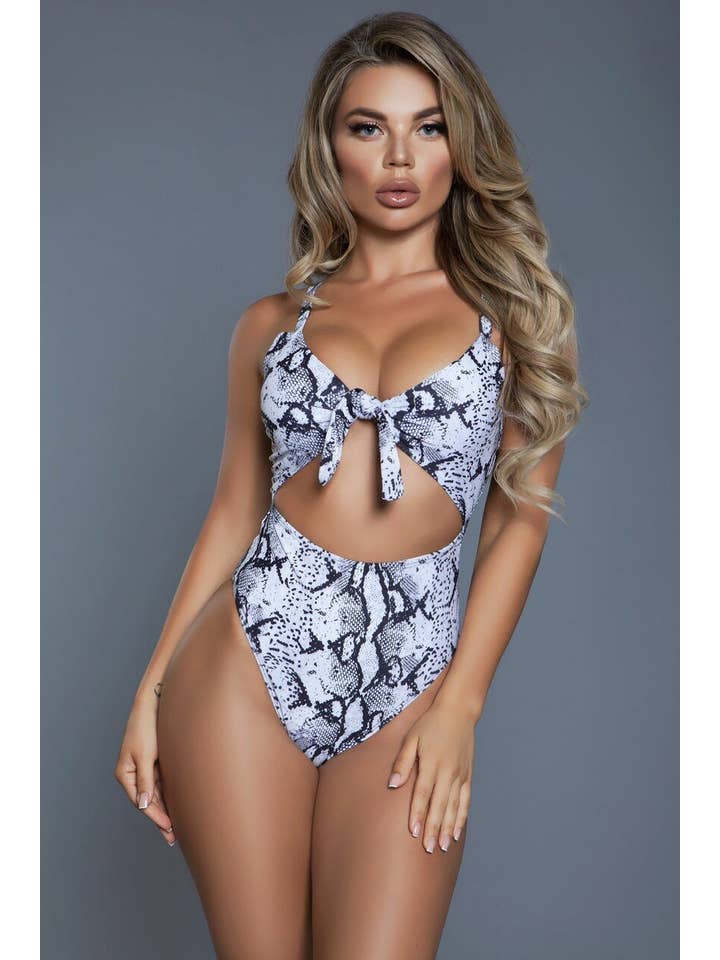 Be Wicked Deborah 1 Pc. Python Swimsuit BW2115 for wholesale on Faire