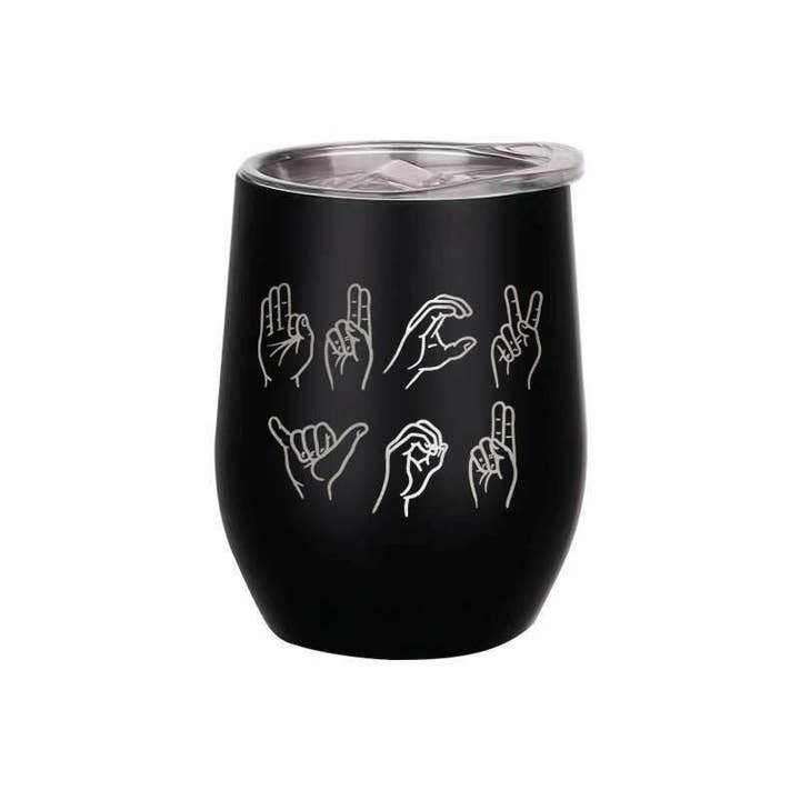 Properly Improper - Wholesale Insulated Mug/Tumbler - SALE - Fuck You - ASL Stainless Steel Travel Wine Tumbler