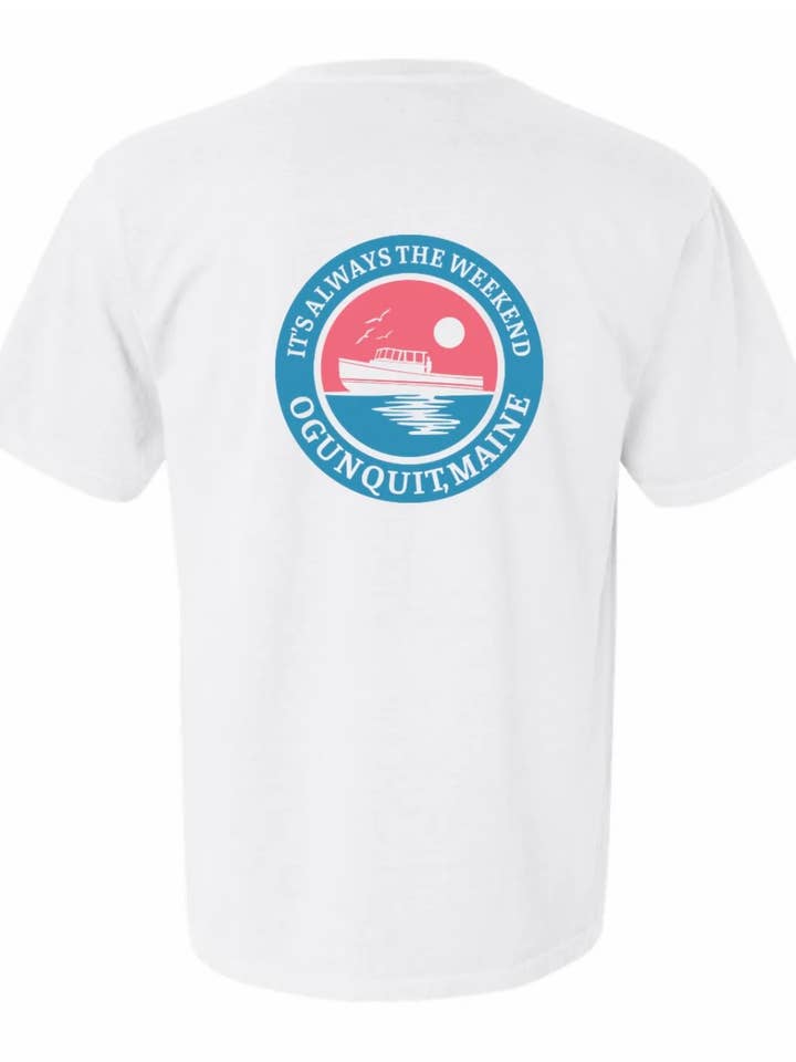 Ogunquit Lobster Boat Coastal Graphic Tee Weekend Shirt for wholesale by it’s always the weekend®
