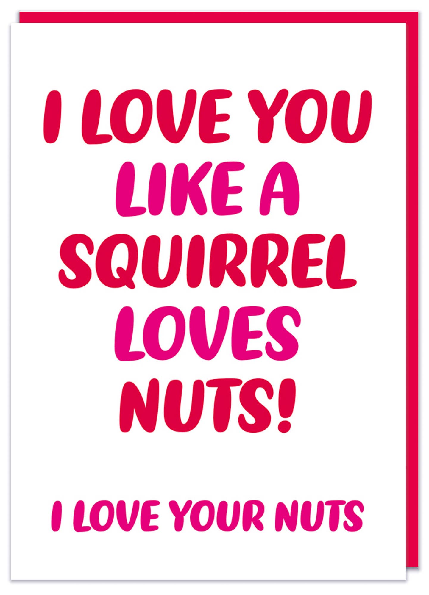 Dean Morris Cards – wholesale Valentine's Day card – Like a squirrel loves nuts Greeting Card1