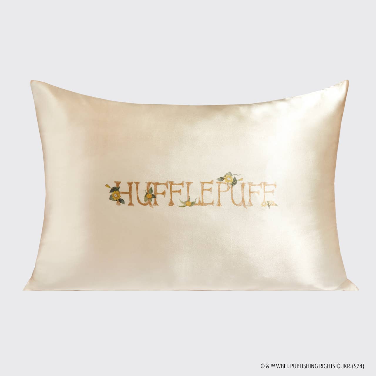 KITSCH - Vente Serviette pour les cheveux en soie/microfibre - Taie d'oreiller en satin Harry Potter x Kitsch Standard - Poufsouffle1