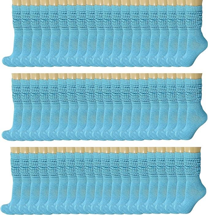 Mars Outlet Store LLC - Wholesale Socks - Women's - 120 Pairs Extra Long Heavy Slouch Cotton Socks, Size 5-1013