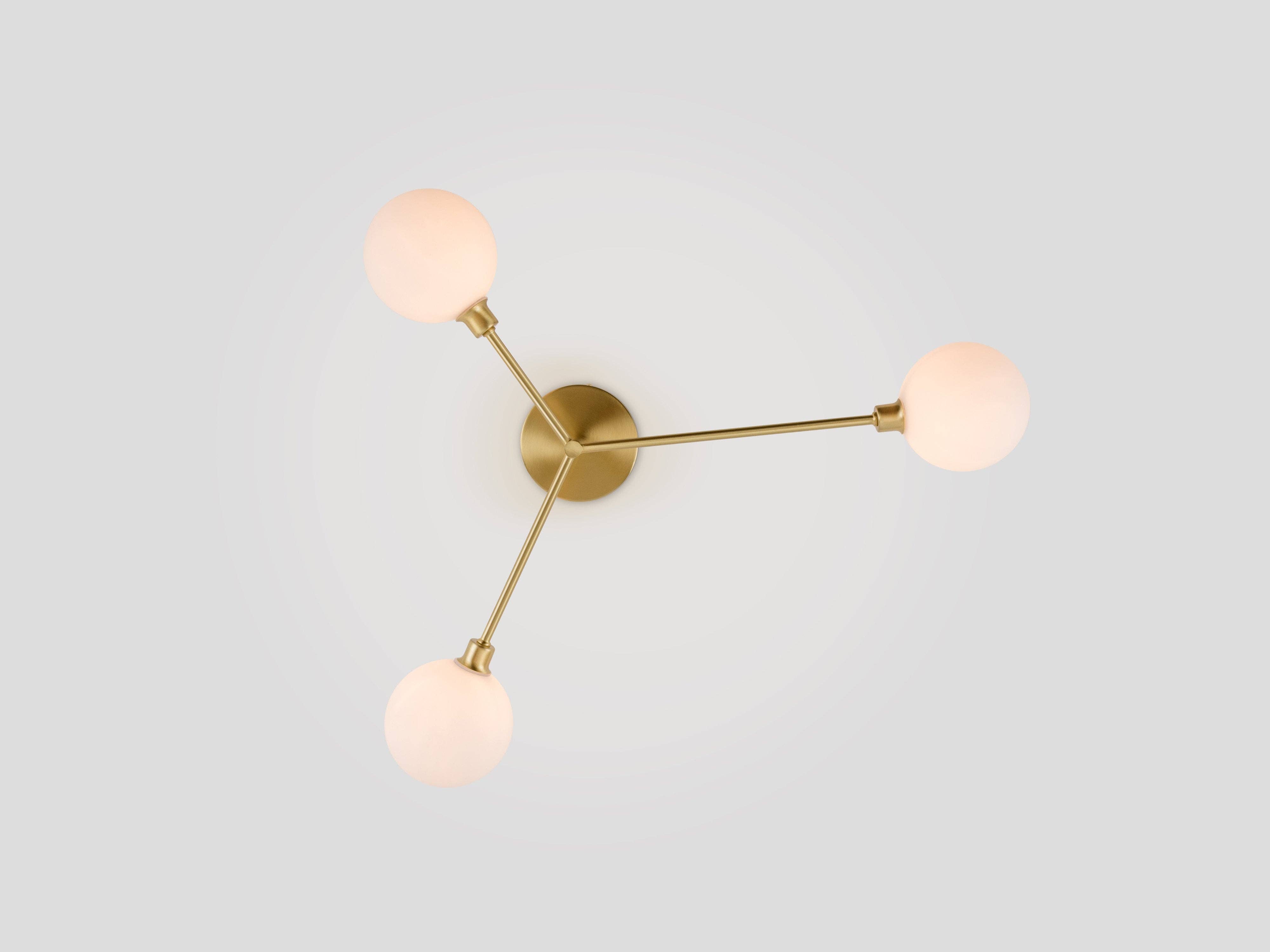 houseof - Wholesale Chandelier/Hanging Light - 3 Light Flush Ceiling Light In Brass1