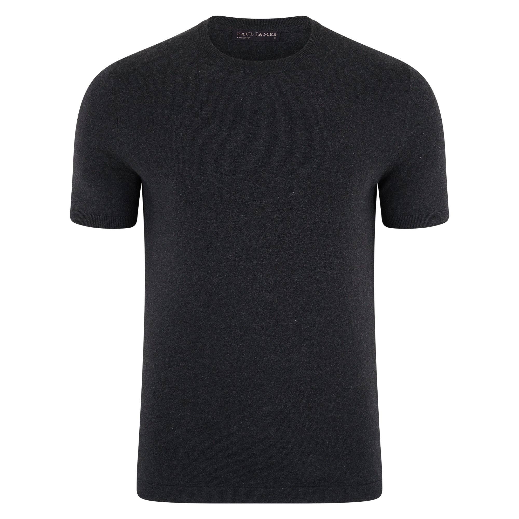 Paul James Knitwear - Wholesale T-Shirt - Men's - Mens Ultra Fine Cotton Knitted T-Shirt41