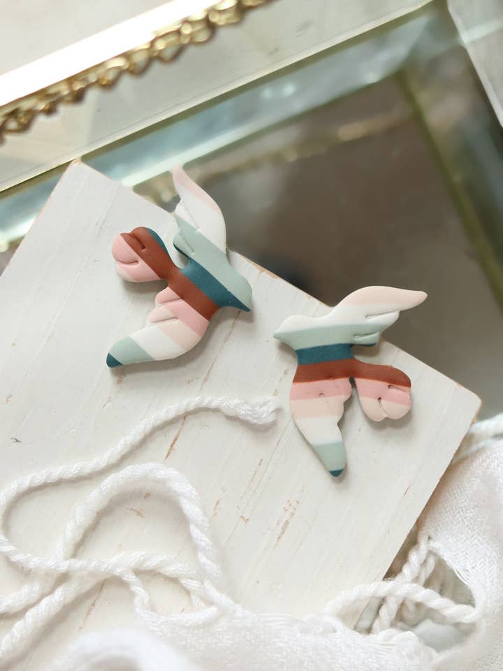 I'll Follow the Sun Polymer Clay Bird Stud Earrings for wholesale by Petal & Posy