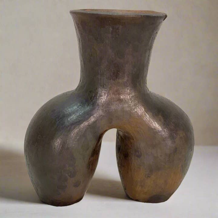 Coco trasero jarrón cerámico 29cm #01 para venta al por mayor de Ineza Home Décor