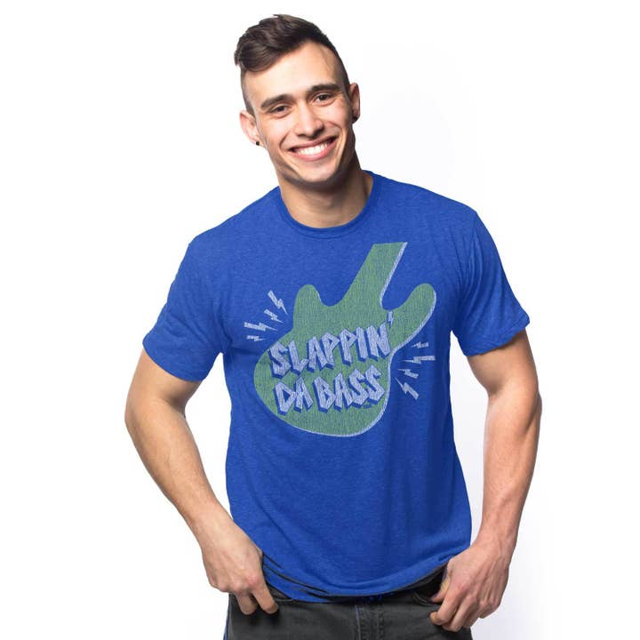 Solid Threads - Wholesale Screen Printed T-Shirt - Unisex - Men's Slappin' Da Bass T-shirt1