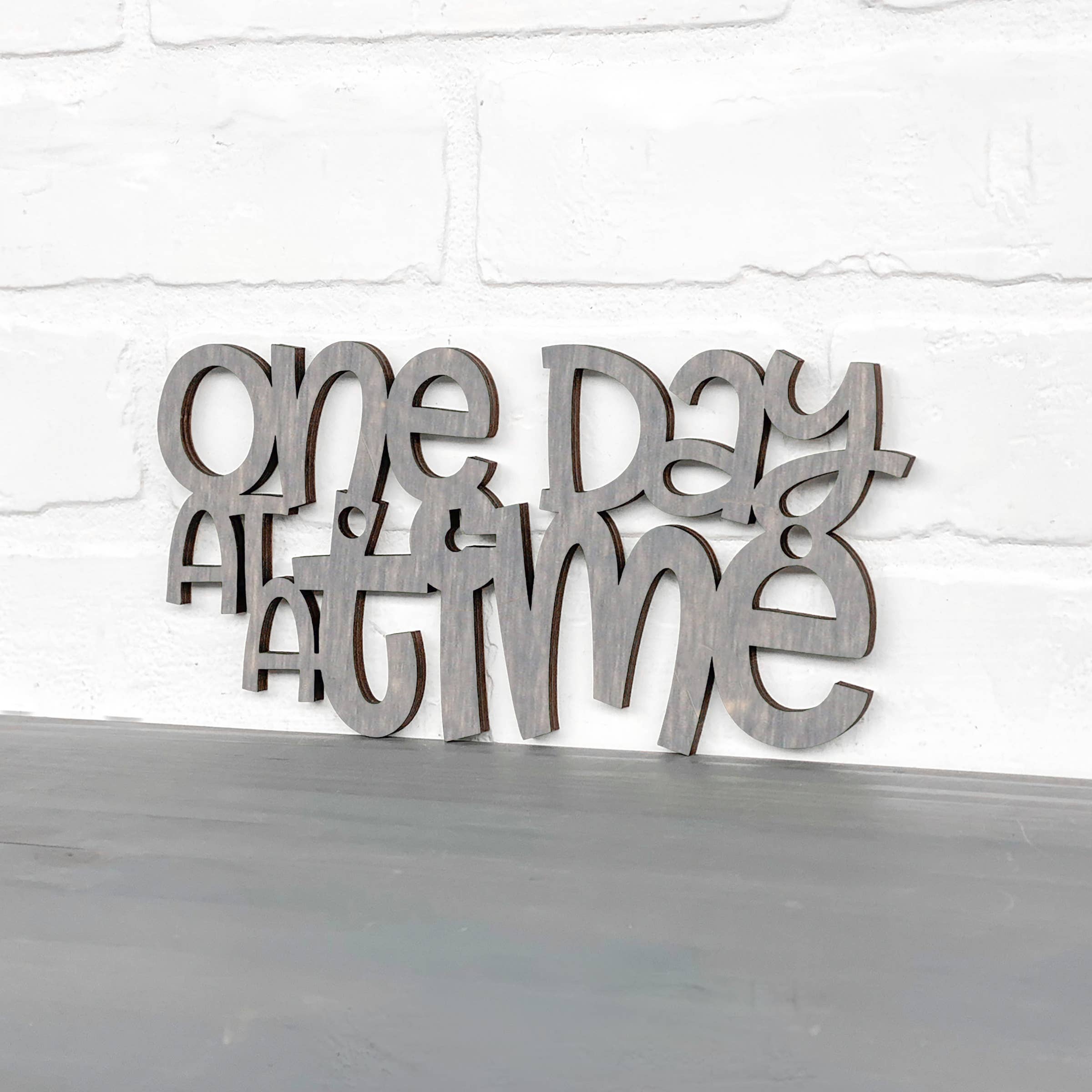 Spunky Fluff - Wholesale Wall Sign - One Day At A Time, Alcohol Recovery Inspirational Wall Art13