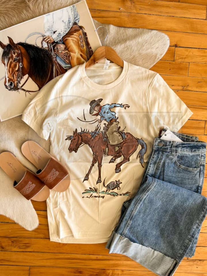 Dillo Dance Tee for wholesale by The Fringed Pineapple