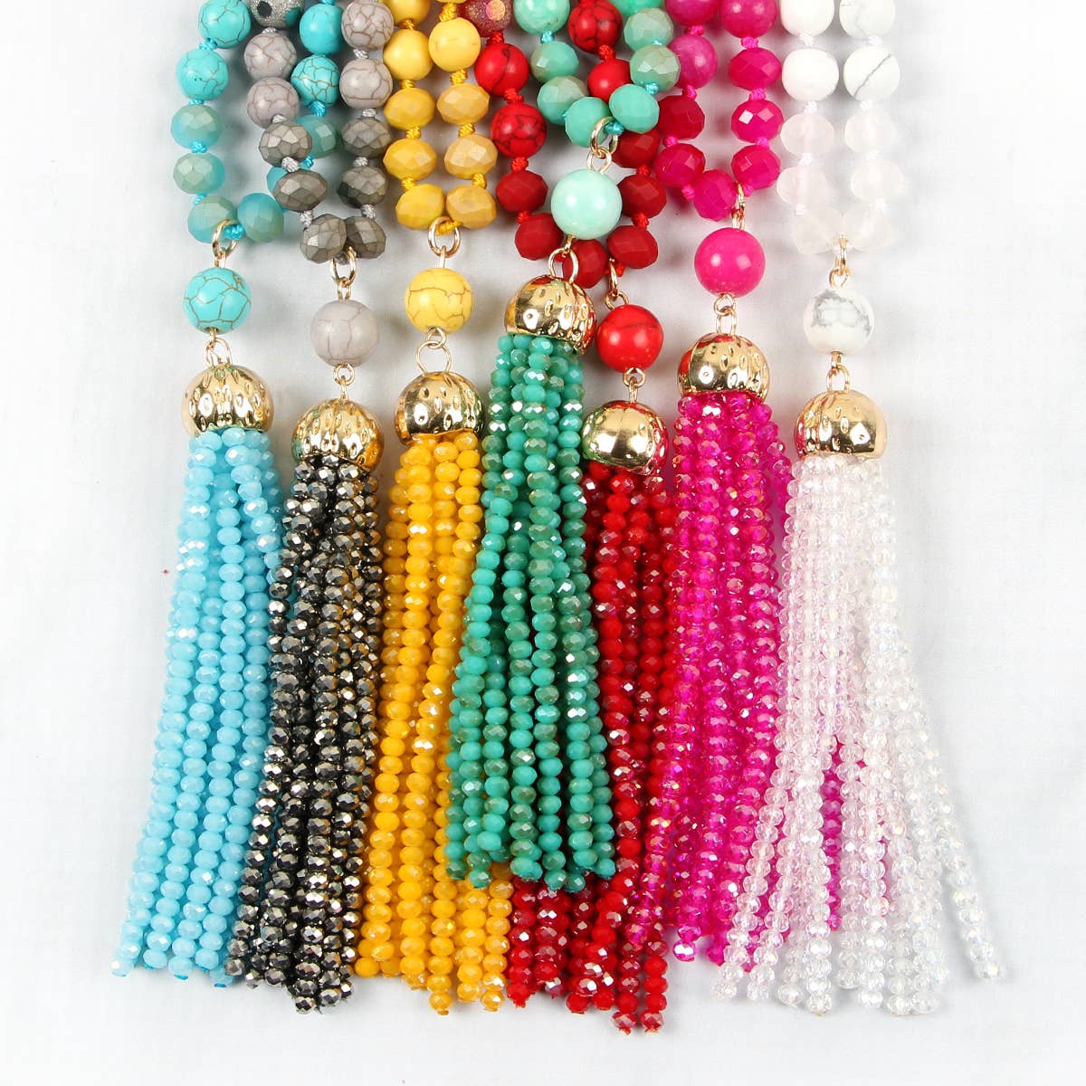 MYS Wholesale Inc - Wholesale Pendant/Charm Necklace - Rondelle Tassel Pendant With Polycord Necklace19